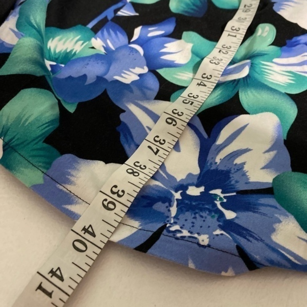 KIM ROGERS Floral shift Dress Black blue green XL - Picture 6 of 8